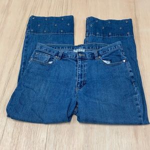 Birch hill women jeans 14 blue ankle crop